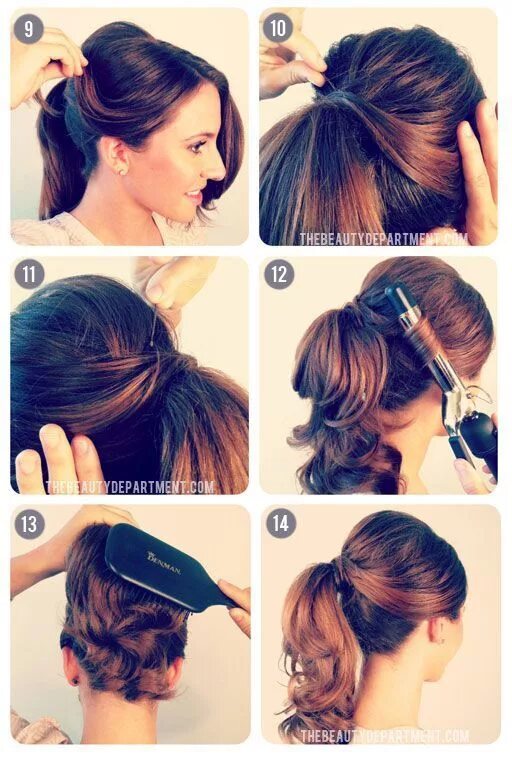 Прическа хвост на средние волосы пошагово 1950’s INSPIRED PONYTAIL Hair styles, Vintage ponytail, Long hair styles