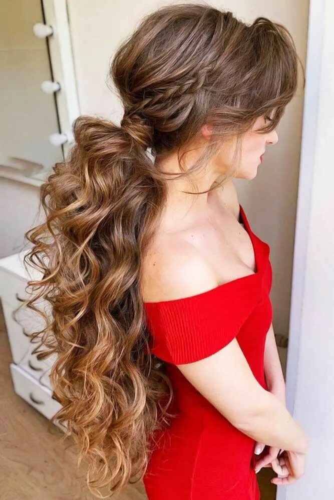 Прическа хвост на средние волосы с кудрями 35 Creative Low Ponytail Hairstyles For Any Season And Occasion Low ponytail hai