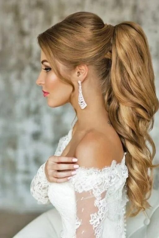 Прическа хвост на свадьбу длинные волосы Med Tech. Запись со стены. Long hair wedding styles, Hair accessories bun, Long 