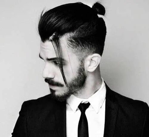 Прическа хвост с челкой мужская 57 Best Patchy Beard Styles and Styling Ideas Man bun hairstyles, Man bun styles