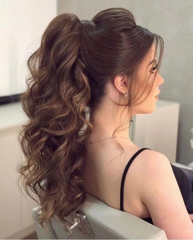 Прическа хвост с локонами на средние 40 Beautiful Wedding Hairstyles For Long Hair #weddinghairstyles #hairstylesforl