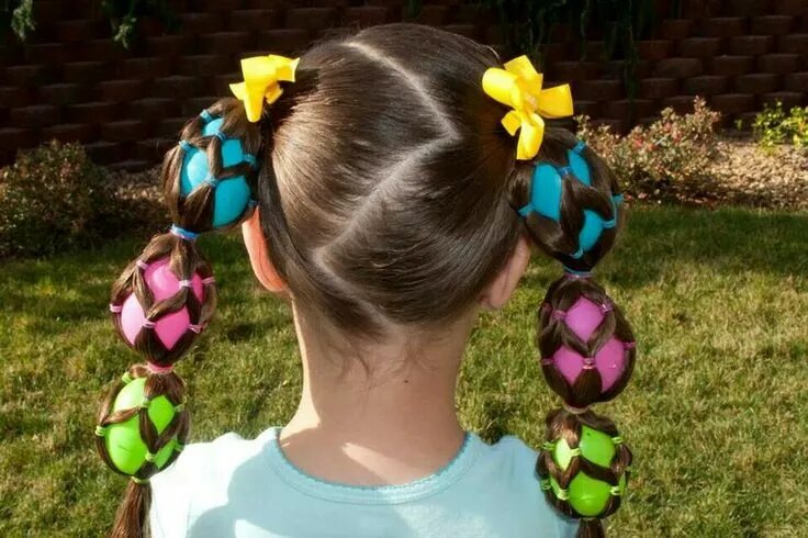 Прическа хвостики для девочек с резиночками Pin by Little Heart on ° ○ °..i lov hair..° ○ ° Crazy hair days, Hair contest, E