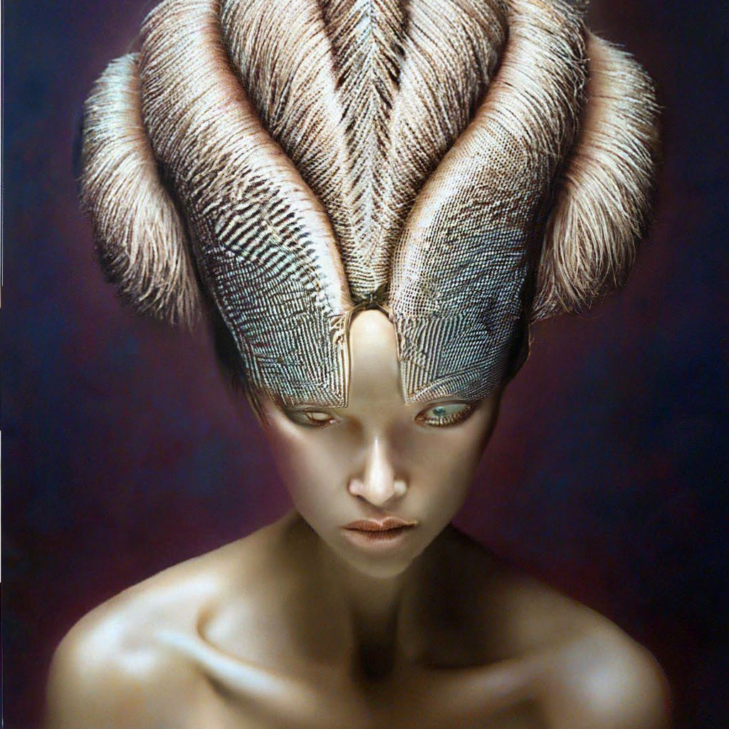 Прическа инопланетянки для девочки "Alien hairstyles# 3" - image created in Shedevrum