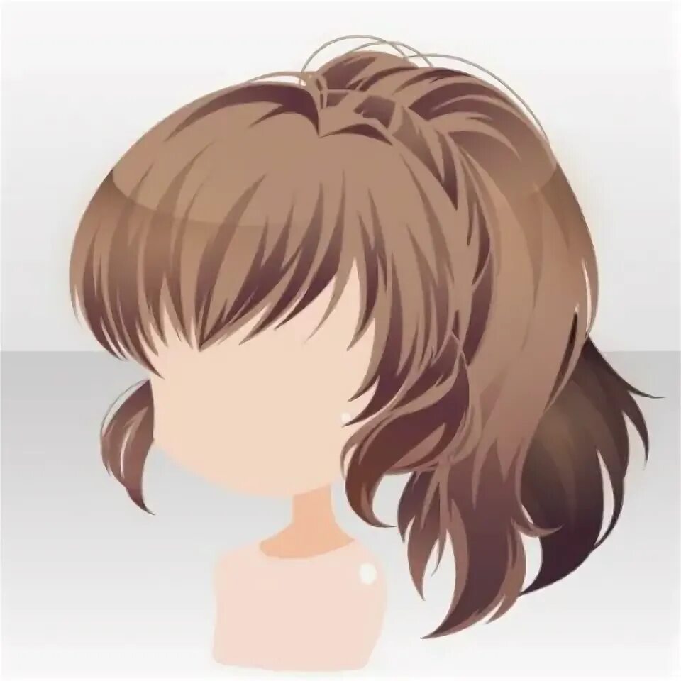 Прическа из аниме для девочек File:(Hairstyle) Starry Girl Ponytail Hair ver.A brown.jpg Chibi hair, Anime hai