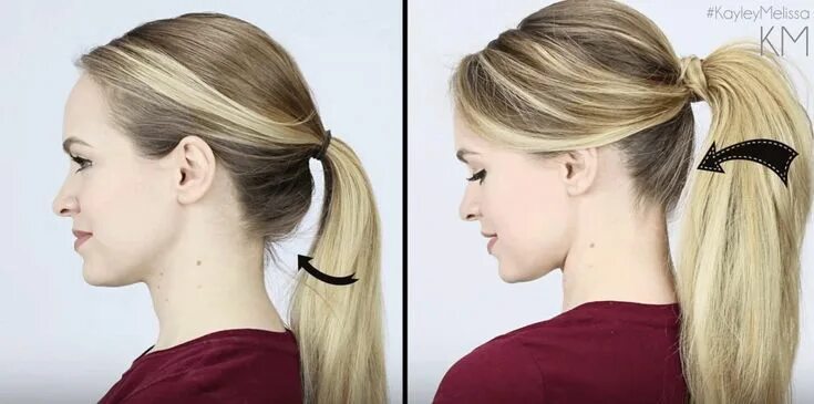 Прическа из двух хвостов на средние волосы 7 Twists On Your Average Ponytail Perfect ponytail, Hair looks, Hair hacks