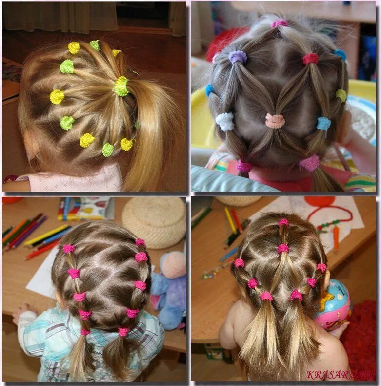 Прическа из маленьких резинок для девочки kasytes Toddler hairstyles girl, Childrens hairstyles, Girl hairstyles