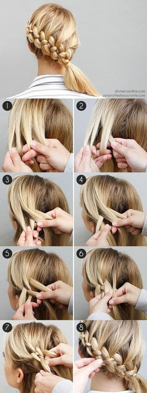 Прическа как плести фото пошагово tresse facile à faire soi-même : 10 tutoriels étapes par étapes Hair styles, New