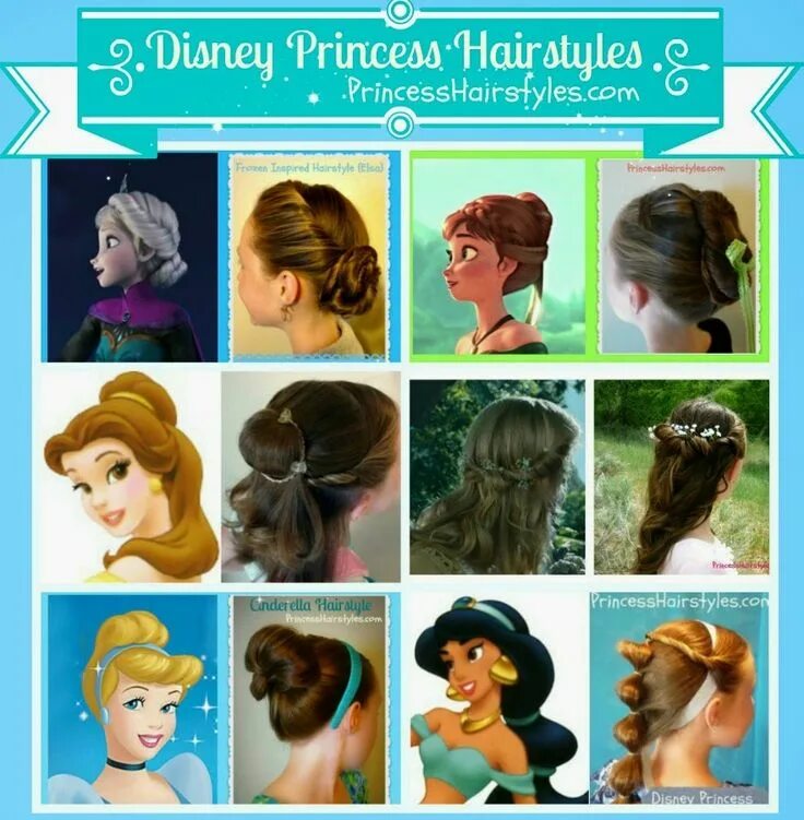 Прическа как у принцессы для девочки 6 Disney Princess Hairstyles And Tutorials Princess hairstyles, Disney hairstyle