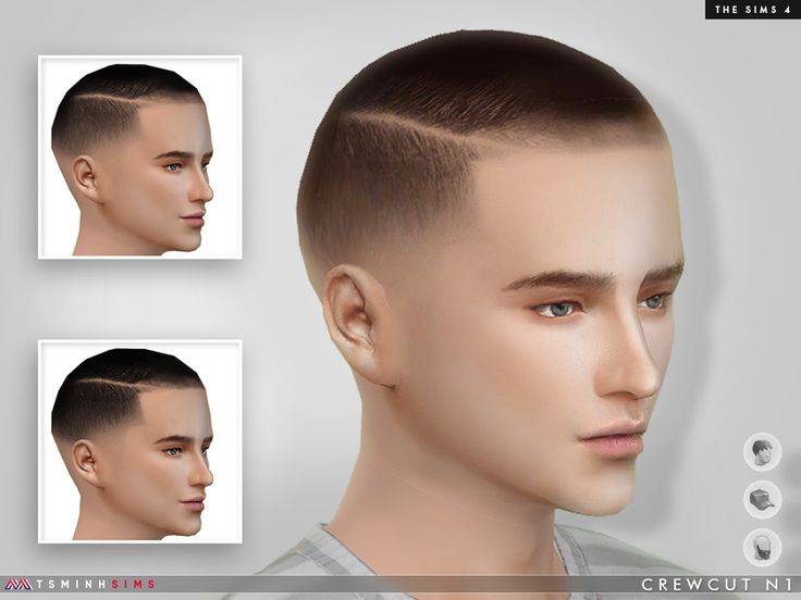 Прическа какое 4 Crewcut Sims 4 hair male, Sims, Sims 4