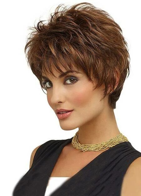 28 Short Hairstyles for Over 50 Rambut keriting, Mengagumkan