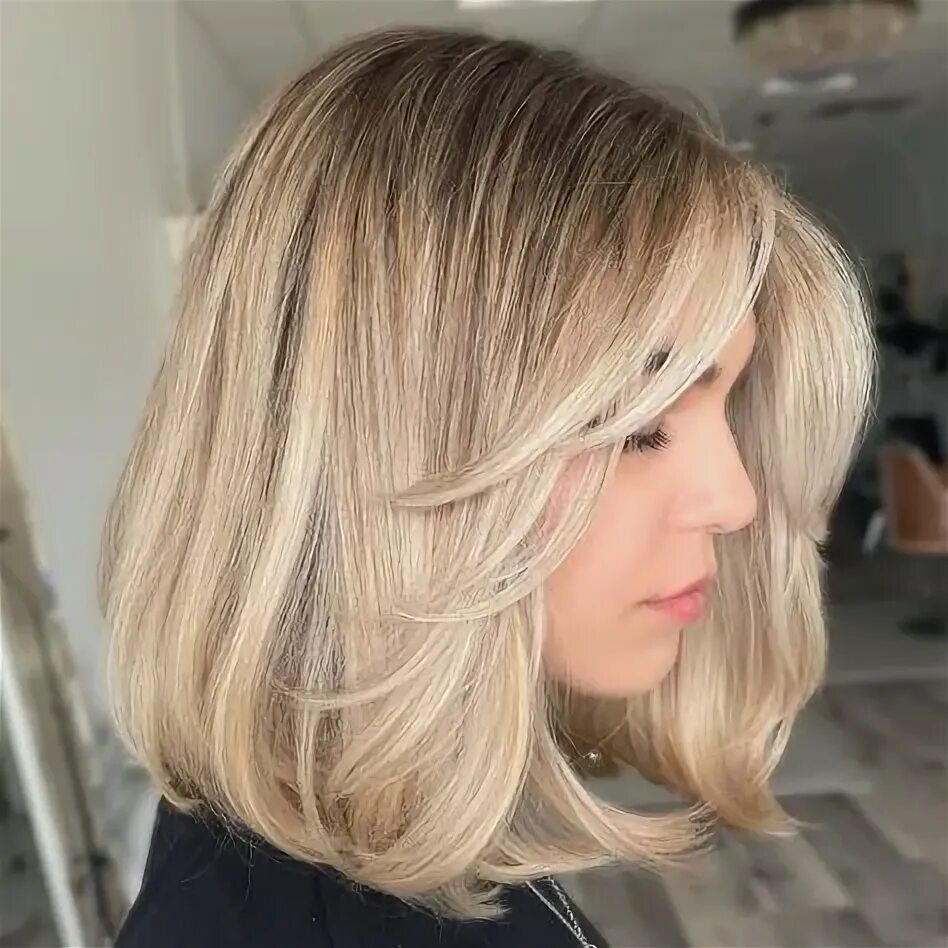 Прическа каре 2024 год Trendy Bob Hairstyles with Blonde Face Framing Highlights