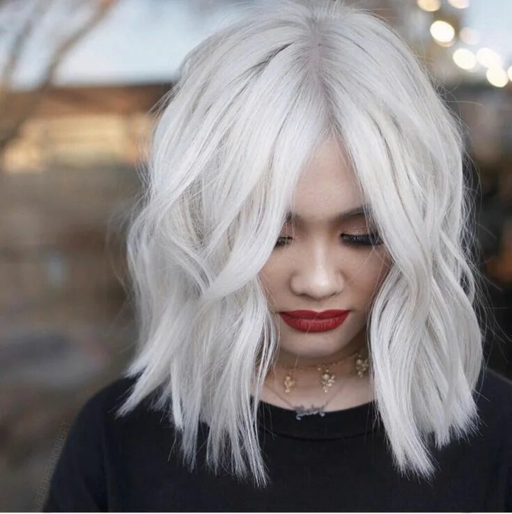 Прическа каре белые волосы 30 Hottest Eye-catching Platinum Blonde Hair Color Ideas# fashion #style #stylis