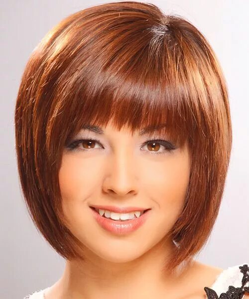 Прическа каре круглое Medium Straight Ginger Brunette Bob Haircut Medium hair styles, Bob hairstyles, 