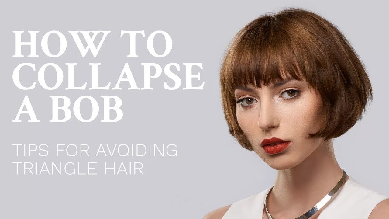 Прическа каре на англ How to collapse a bob haircut - avoid triangle hair - YouTube Triangle hair, Bob