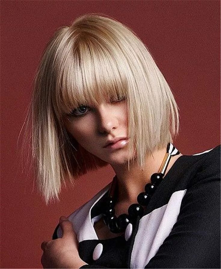 Прическа каре с челкой блондинка 40 Charming And Gorgeous Bob Haircuts And Hairstyles With Bangs - Women Fashion 