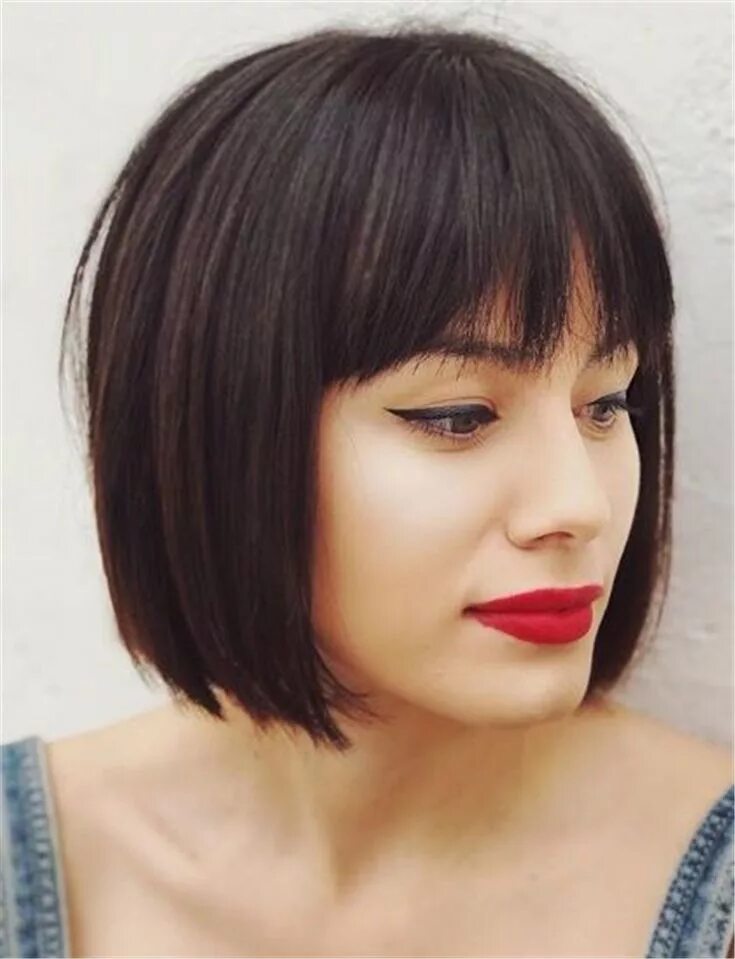 Прическа каре с челкой шторкой 40 Charming And Gorgeous Bob Haircuts And Hairstyles With Bangs - Women Fashion 