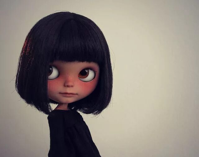 Прическа каре у текстильный куклы Mowgli Blythe dolls, Pretty dolls, Cute dolls