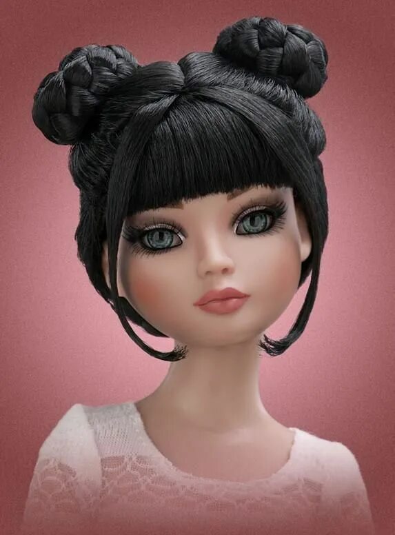 Прическа каре у текстильный куклы pretty doll Doll hair, Fashion dolls, Doll wigs