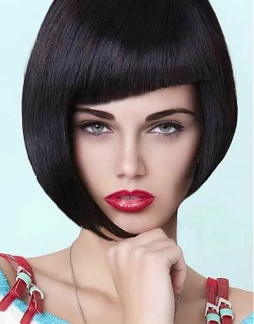 Прическа каре женская модная Hair color for black hair, Asymmetrical bob haircuts, Short bob hairstyles