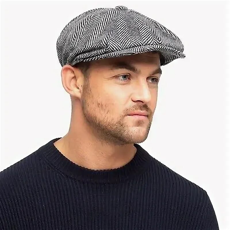 Прическа кепка мужская 3M THINSULATE 8 PANEL HERRINGBONE FLAT NEWSBOY BAKER BOY CAP HAT PEAKY BLINDERS 