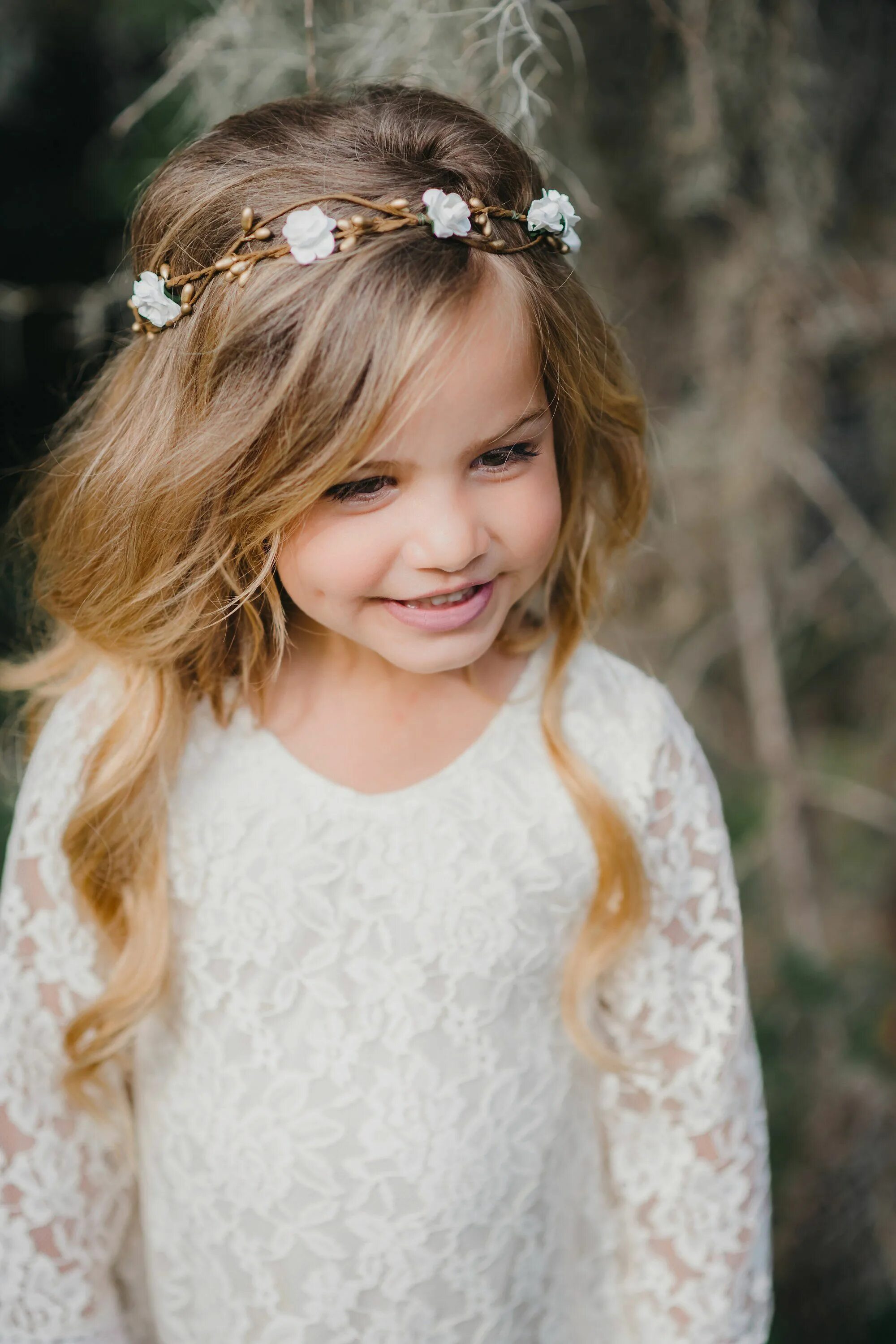 Прическа колечко для девочки Child Flower Crown Flower Girl Flower Crown Wreath Bridal Headpiece Natural Wedd