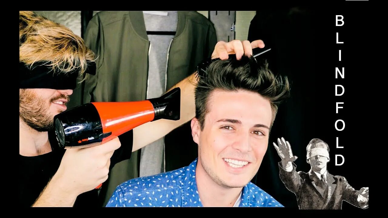 Прическа кореша 2024 как называется Blindfold Hairstyle Challenge Ft. Anthony Deluca Mens Hair Challenge - YouTube