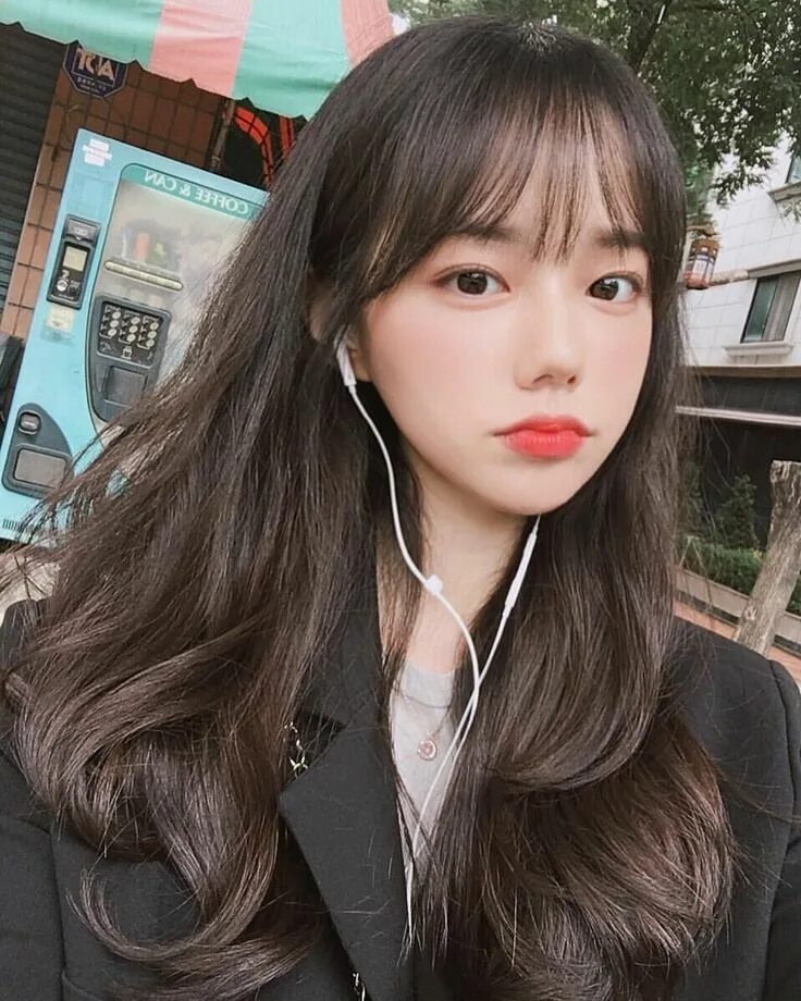 Прическа корейская женская челка Pin on Lifestyle Korean long hair, Korean bangs hairstyle, Ulzzang hair