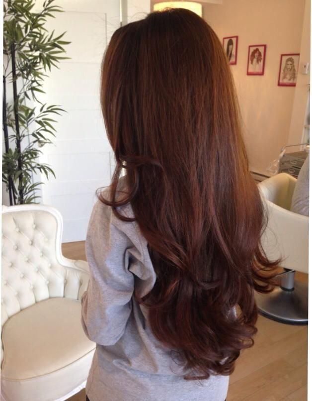 Прическа коричневые волосы длинные Love this gorgeous health chestnut brown long hair. if i could ever be happy wit