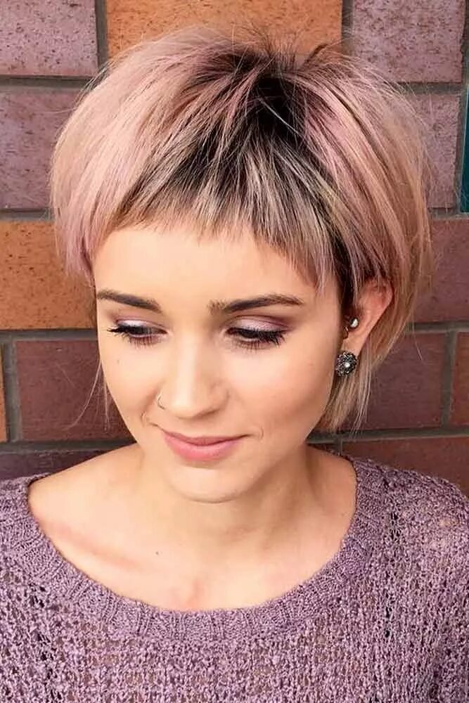 Прическа короткий боб с челкой 13 Trendy Short Bangs And Some Reasons To Try Baby Bangs This Year Стрижка, Прич