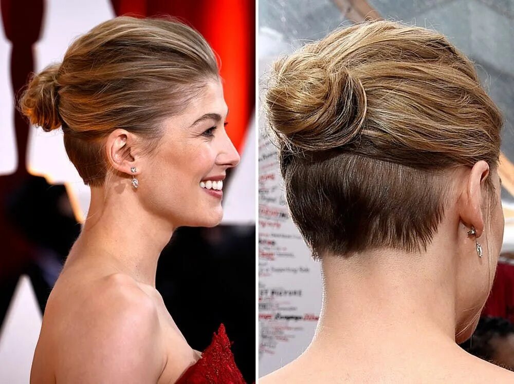 Прическа короткий хвостик женская rosamund pike Undercut long hair, Undercut hairstyles, Long hair styles