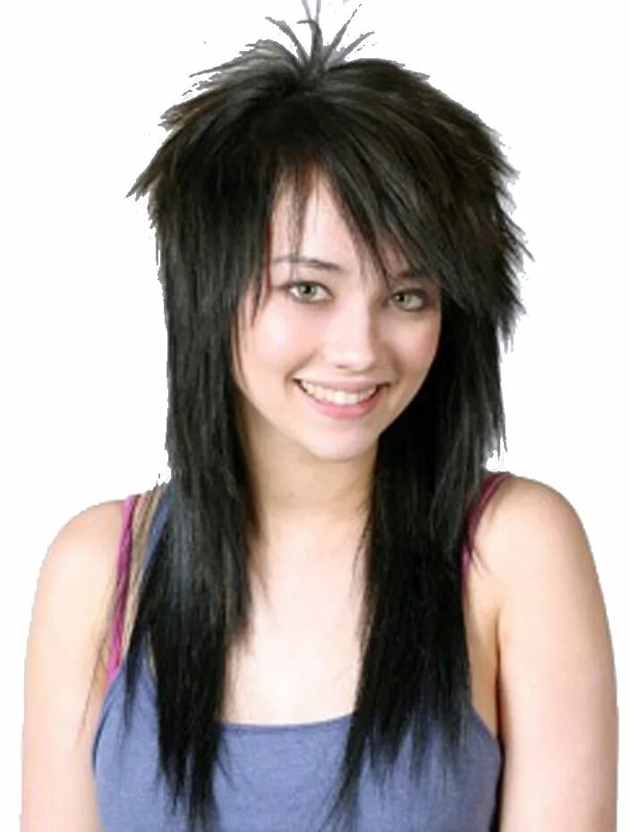 Прическа короткий верх длинный низ Cortes Y Peinados Emo / Punk para Chicas Cortes de pelo largo, Cortes de pelo, C