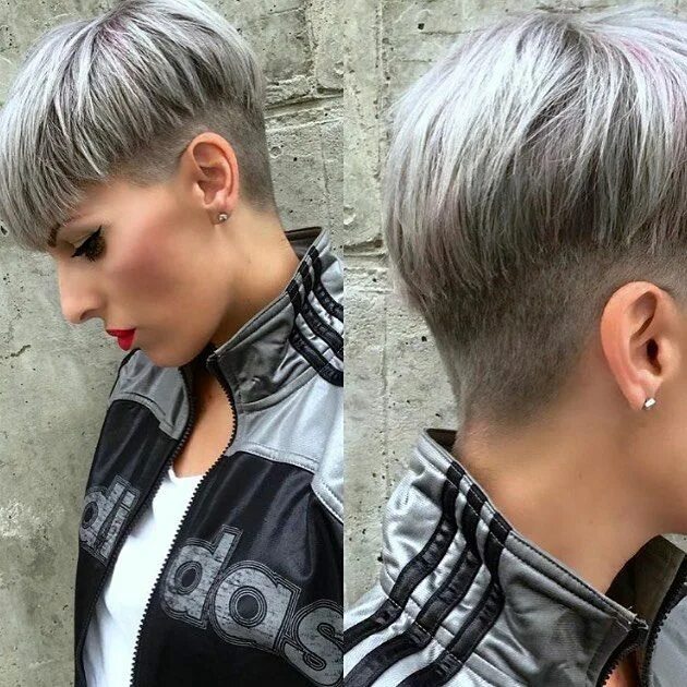 Прическа корт женская Metallic Grey Bowl Cut Short hair styles pixie, Hair styles, Short hair styles