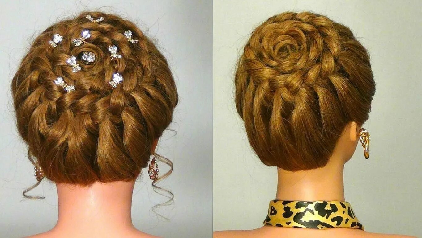 Прическа корзинка на длинные волосы Прическа на каждый день с плетением. Braided hairstyle for every day Long hair u