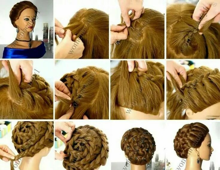 Прическа корзинка на длинные волосы пошагово Wedding hair Wedding hairstyles, Hair styles, Trendy hairstyles