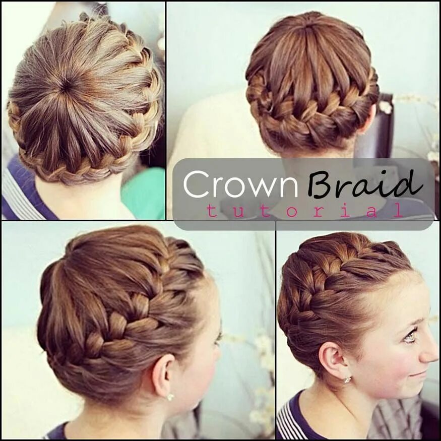 Прическа корзинка на длинные волосы пошагово Gorgeous Braided Hairstyles You Can Do In Less Than 10 Minutes ... Crown Braid B