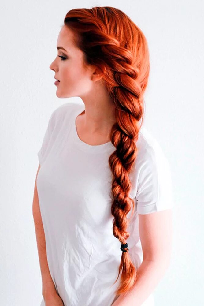 Прическа коса длинные волосы фото Diy Hairstyles: Easy Rope Braid Hair Styles + Tutorial Rope braided hairstyle, C