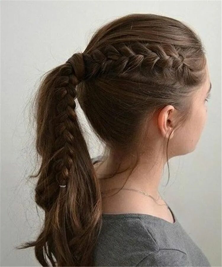 Прическа коса в школу Easy And Cute Back To School Hairstyles You Must Try; Cute Hairstyles; medium le