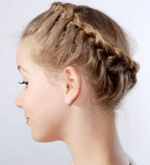 Прическа коса вокруг головы для девочки 20 Beautiful Braided Hairstyles for Short Hair Frisuren lange haare halboffen ge