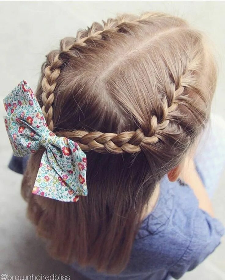 Прическа косички для девочки простая no title) Kids hairstyles, Baby girl hairstyles, Little girl hairstyles