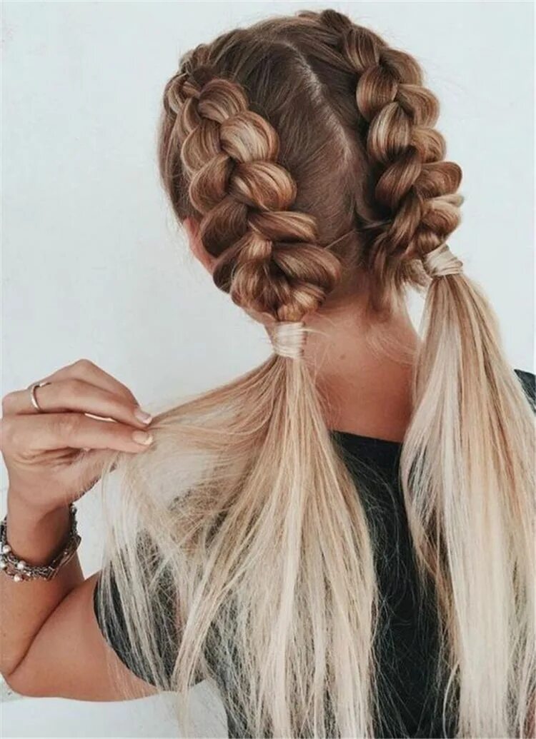 Прическа косички на длинные волосы фото Easy And Cute Back To School Hairstyles You Must Try; Cute Hairstyles; medium le