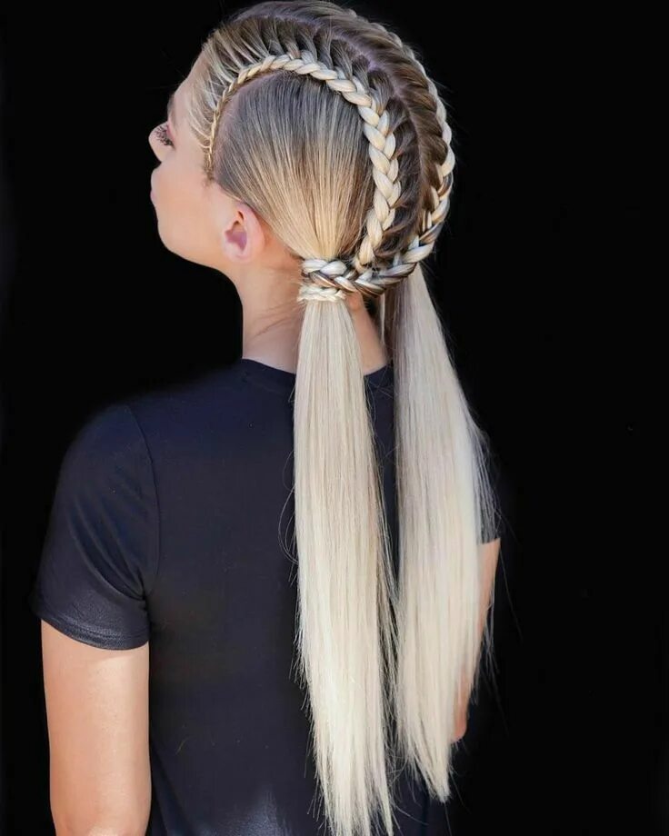 Прическа косички на длинные волосы фото Pin en Прически, косы Trenzas de moda, Peinados con trenzas faciles, Peinados co