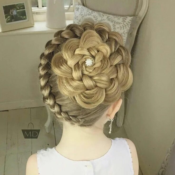 Прическа косы на длинные волосы для девочек Pin by Anna Zavylenkova on Зачіски Flower girl hairstyles, Hair styles, Girl hai