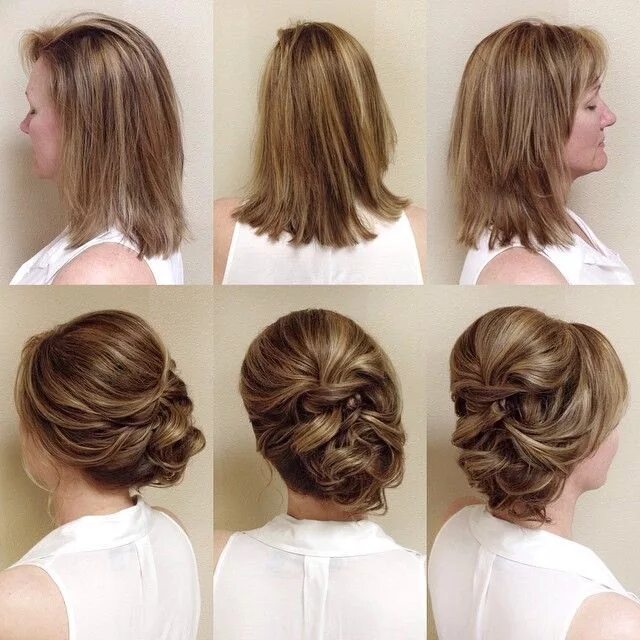 Прическа красивые средние короткие #beforeandafter on the mother of the bride today. Another example of a short hai