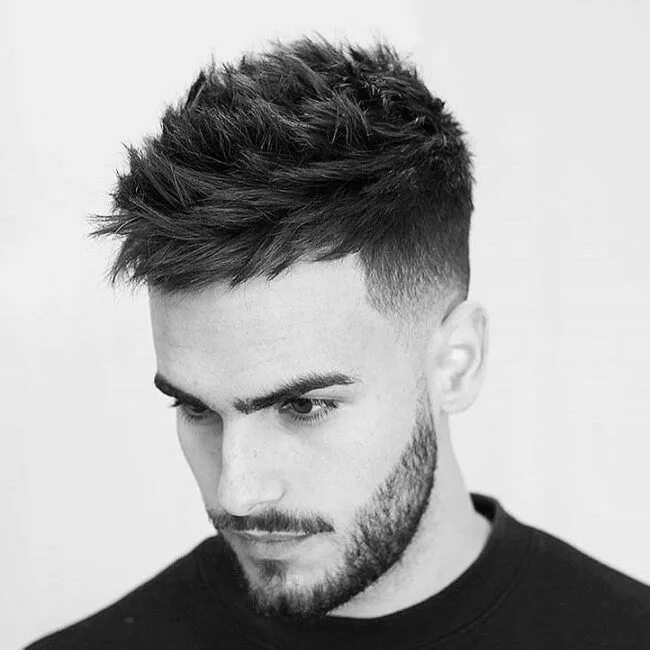 Прическа кроп длинная женская The Spiky Front Sweep Men hair color, Mens hairstyles thick hair, Hair and beard