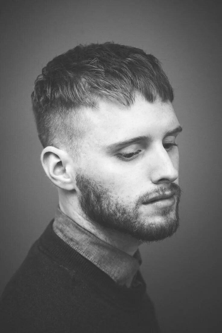 Textured Crop + High Fade + Disconnected beard - Men's Haircuts Crew cut hair, M