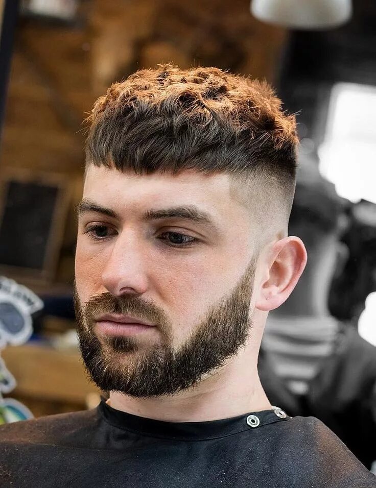 Прическа кроп на короткие волосы Textured Crop + High Fade + Disconnected beard - Men's Haircuts Crew cut hair, M