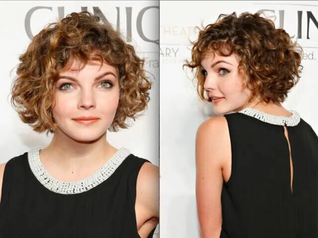 Прическа круглое лицо кудрявые волосы 21 Trendy Hairstyles to Slim Your Round Face - PoP Haircuts Short curly haircuts