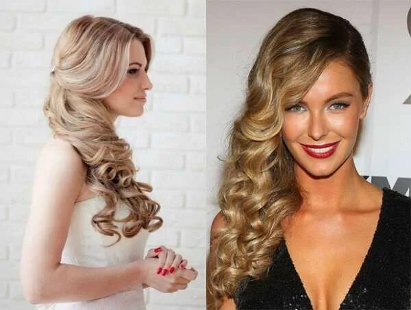 Прическа кудри на бок на средние Frisuren für lockiges Haar - Mode und Kleidung Frisuren für lockiges haar, Locki