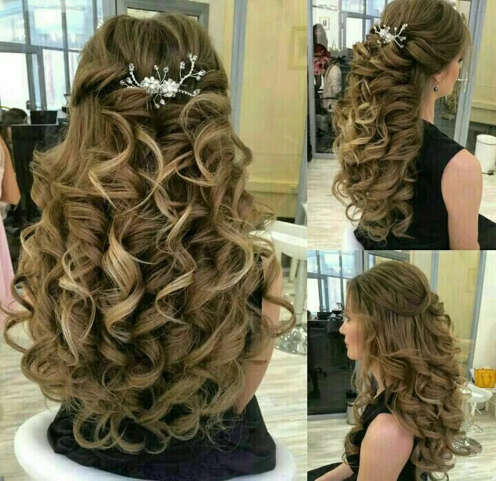 Прическа кудри на длинные волосы Pin by G S P F on Screenshots Quince hairstyles, Elegant wedding hair, Wedding h