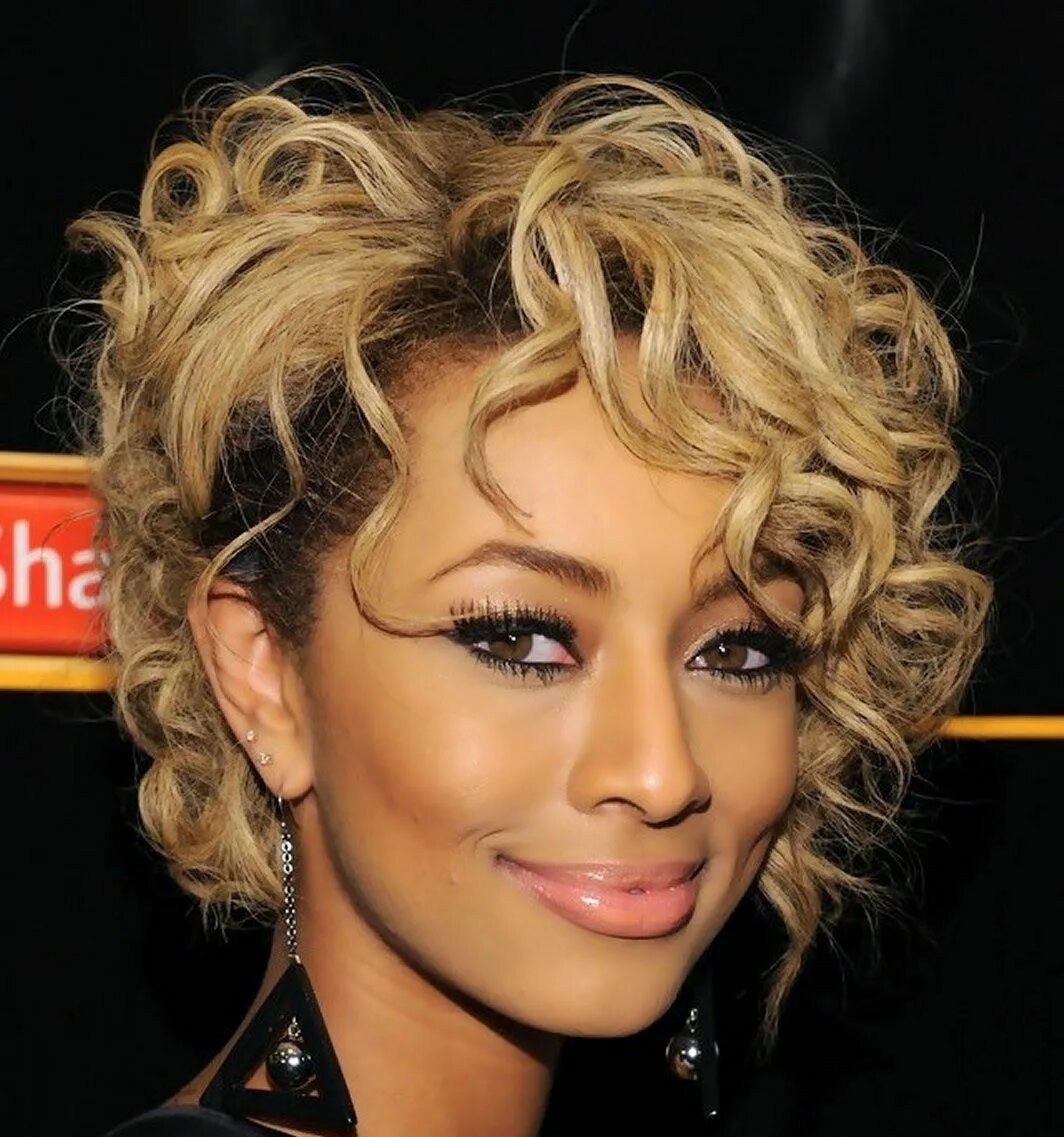 Прическа кудри на короткие Keri Hilson - Short curly hairstyles for women, Hair styles 2014, Haircuts for c